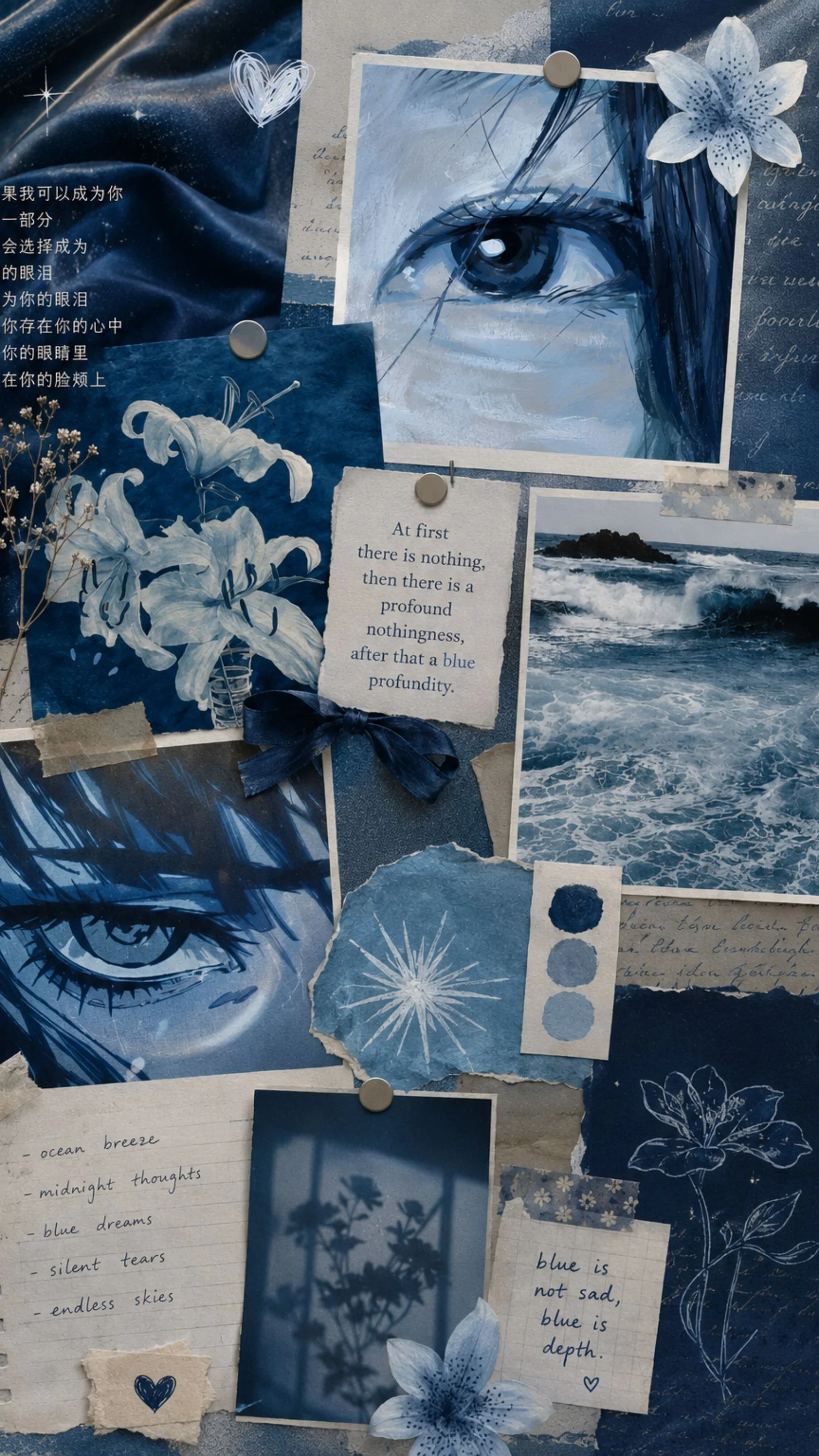 Midnight Bloom Aesthetic Moodboard